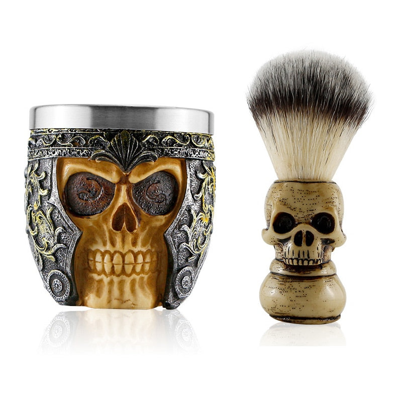 1/2pcs High Quality Men Skull Shaving Bowl Set